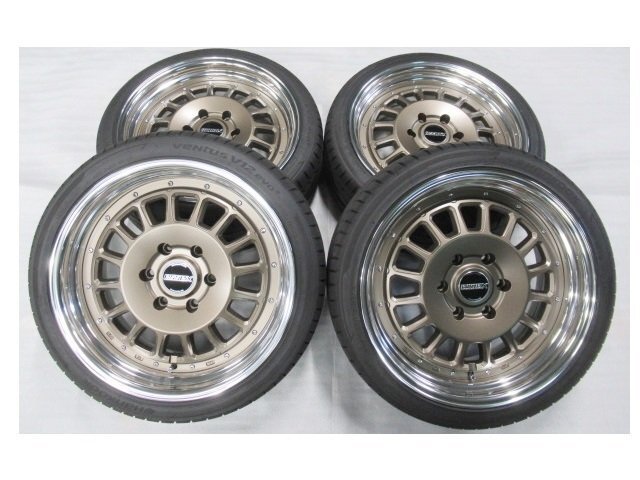 廃版 良品 ESSEX エセックス ENCD 19インチ PCD139.7 6穴 8.5J +35 225/40ZR19 タイヤ ホイール ハイエース 200系 (g099125)拍卖