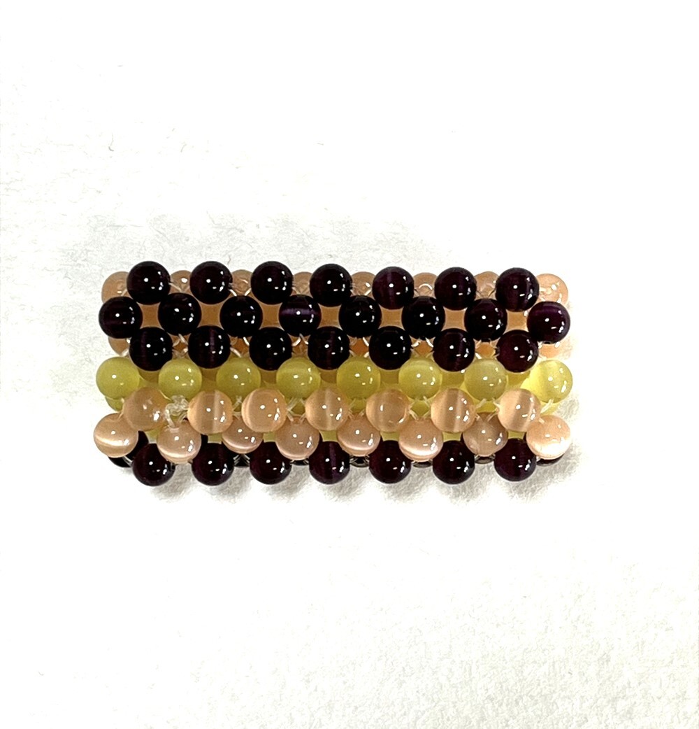 花とら●リサイクル和装小物 帯留め ビーズ風 筒 240803拍卖