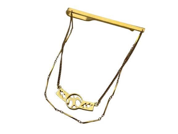 【送料無料!!】ダブルチェーン デザインヘアピン ゴールド 髪留め アクセサリー 髪飾り レディース 金色 小物 雑貨 服飾小物 装飾品 服飾品拍卖