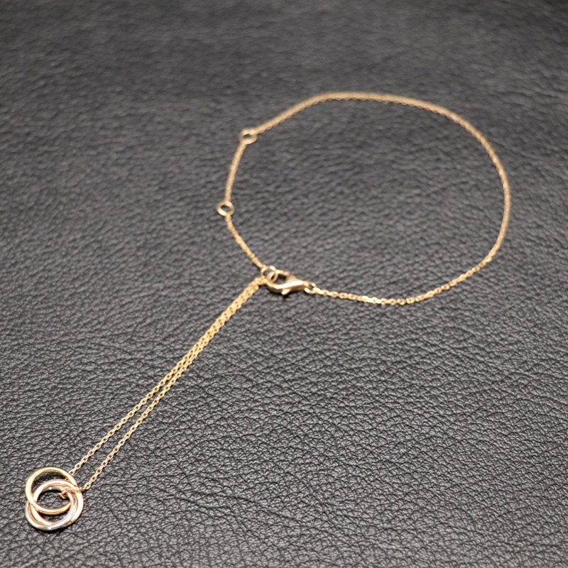 ★ 【中古】 カルティエ スウィートトリニティ ブレスレット 【Cartier】 スリーカラー K18YG K18WG K18PG 750 約2.4g拍卖