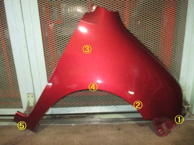 ムーヴラテ L550S フェンダーパネル 右側 (カラーNo:R45)拍卖