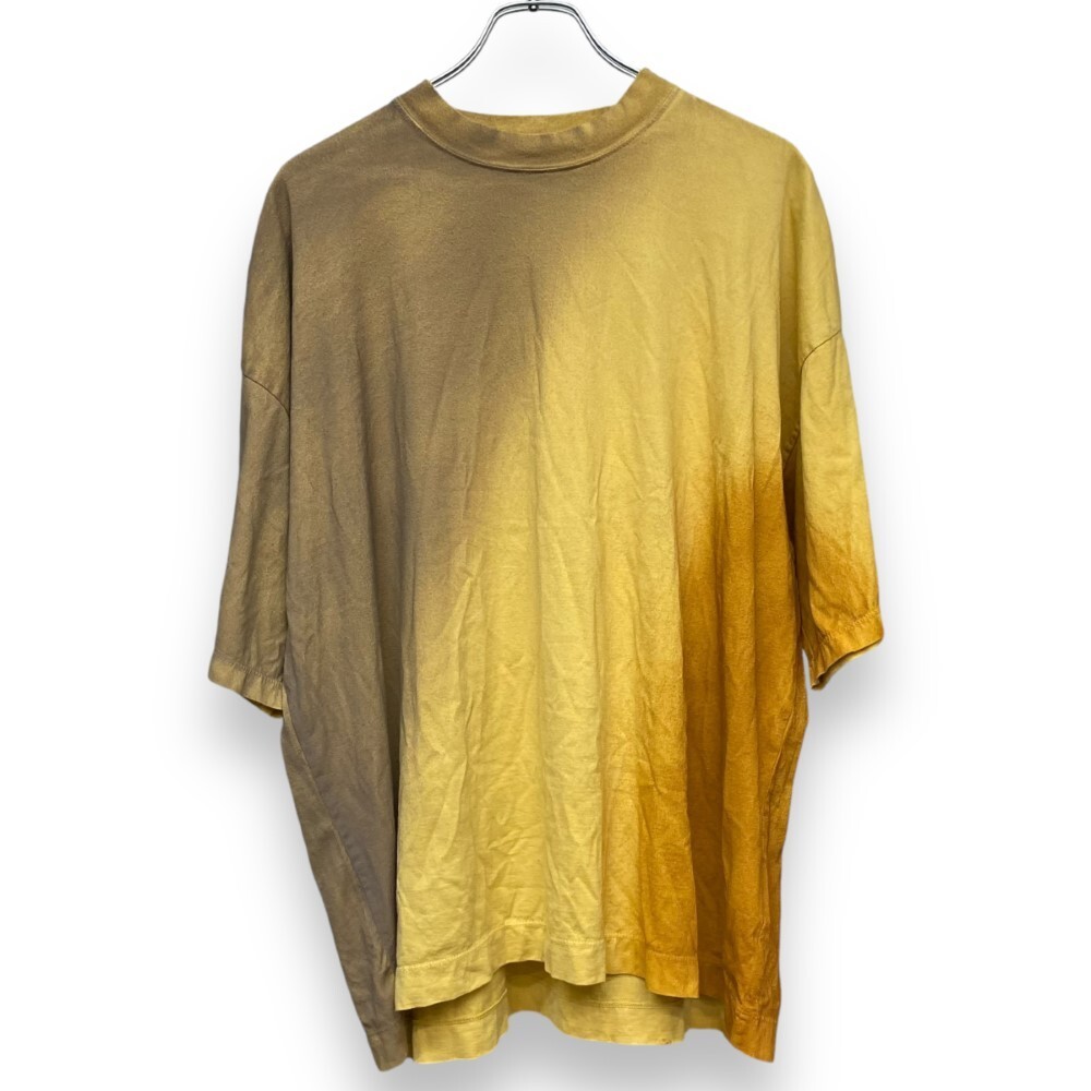 YOKE 23SS SPRAY PRINTED T-SHIRT YELLOW 半袖Tシャツ サイズ2 イエロー YK23SS0487CS ヨーク グラデーションハーフスリーブTEE拍卖