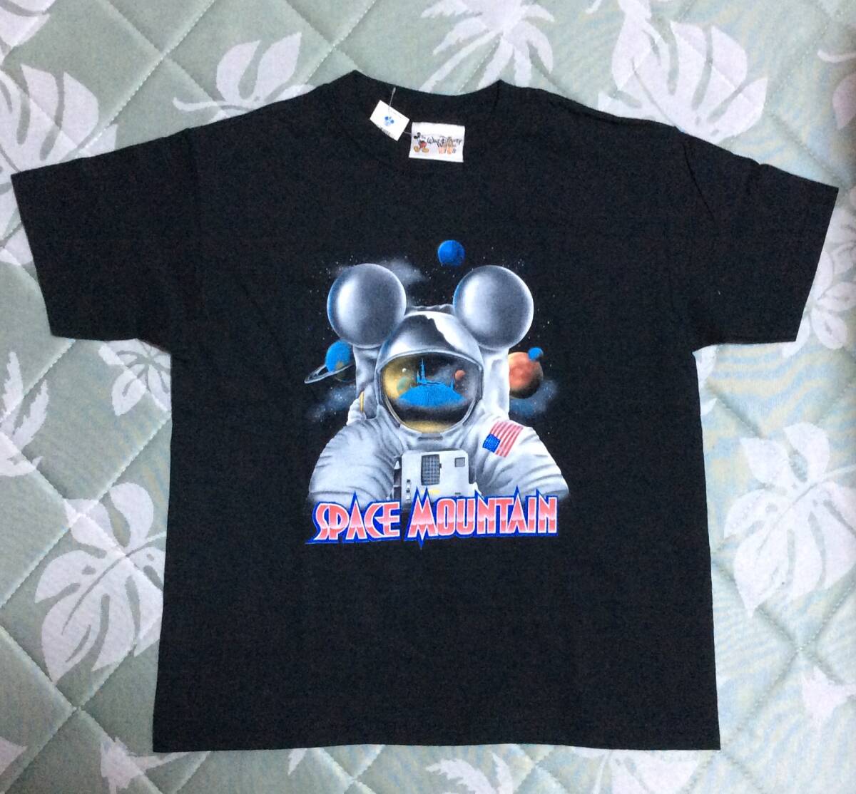 未使用 スペースマウンテン キッズ Tシャツ デットストック アメリカ製ウォルトディズニー ワールド サイズ7-8 ミッキー拍卖