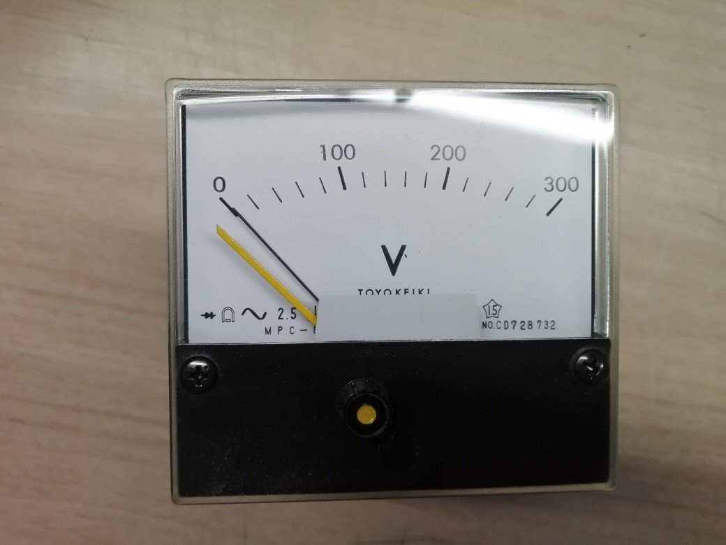 00985 東洋計器 交流電圧計 MPC-8B AC300V L付 制御AC100V拍卖