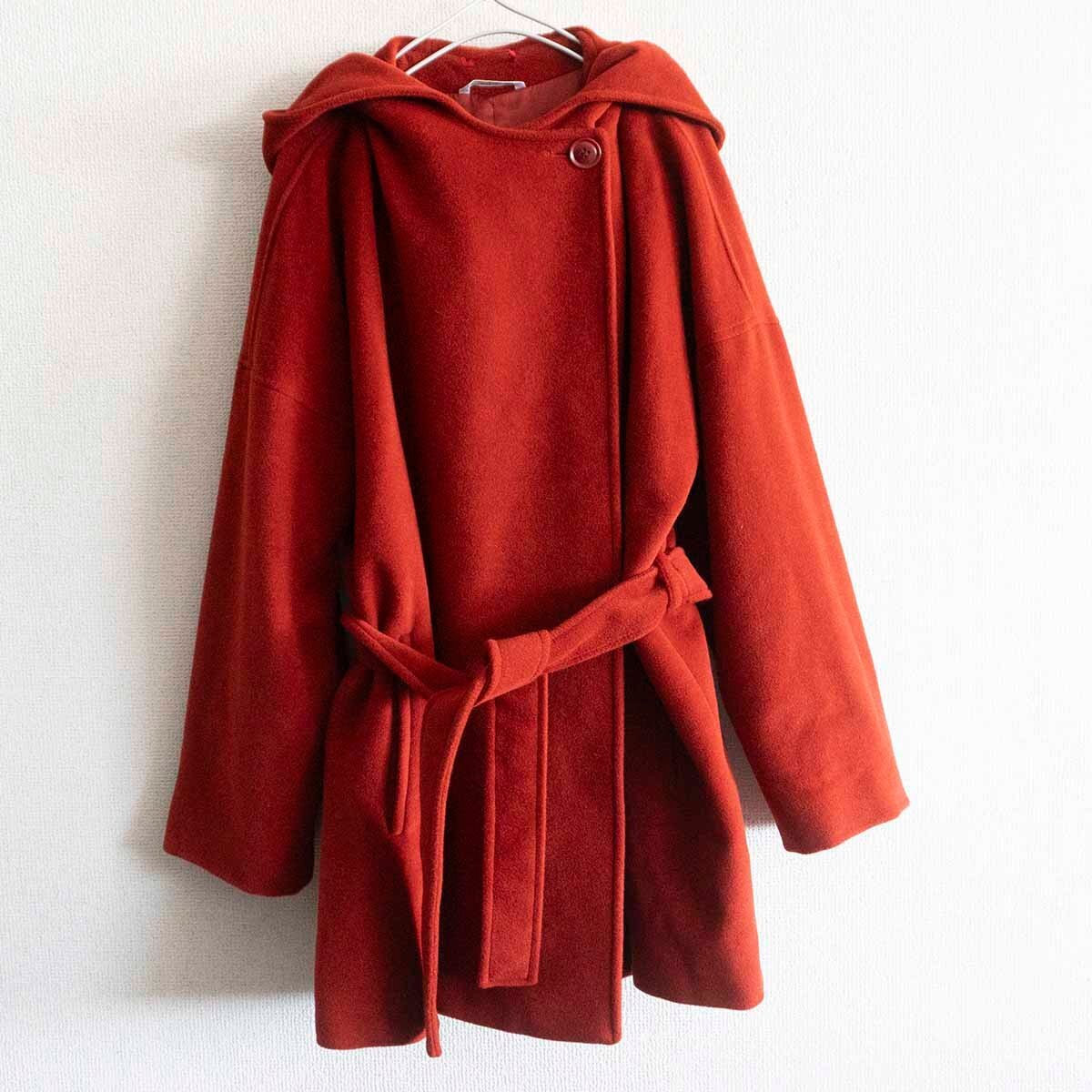 【最高級/白タグ】 MAX MARA【ウール×アンゴラ ベルテッド ガウン コート】36 マックスマーラ 2403566拍卖