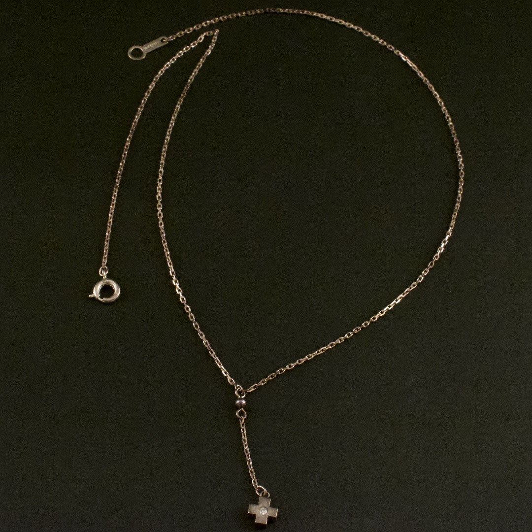 銀 シルバー ペンダント レディース 「STERLING」「SILVER925」刻印あり 380mm 3g拍卖