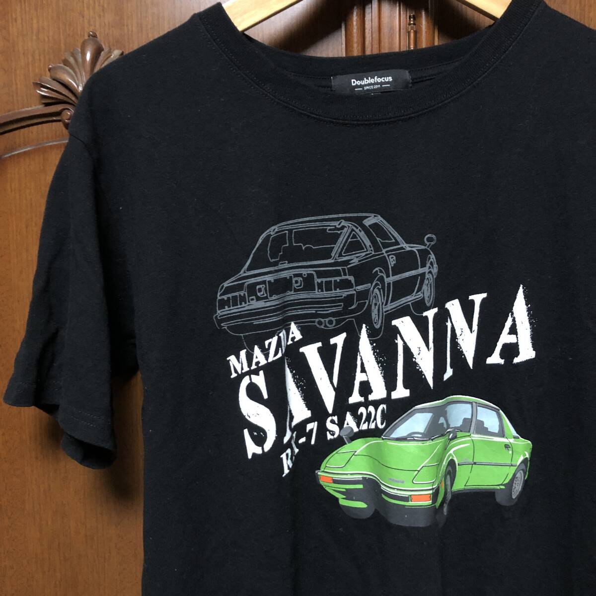 Double focus プリントTシャツ メンズLサイズ◆MAZDA SAVANNA RX-7拍卖