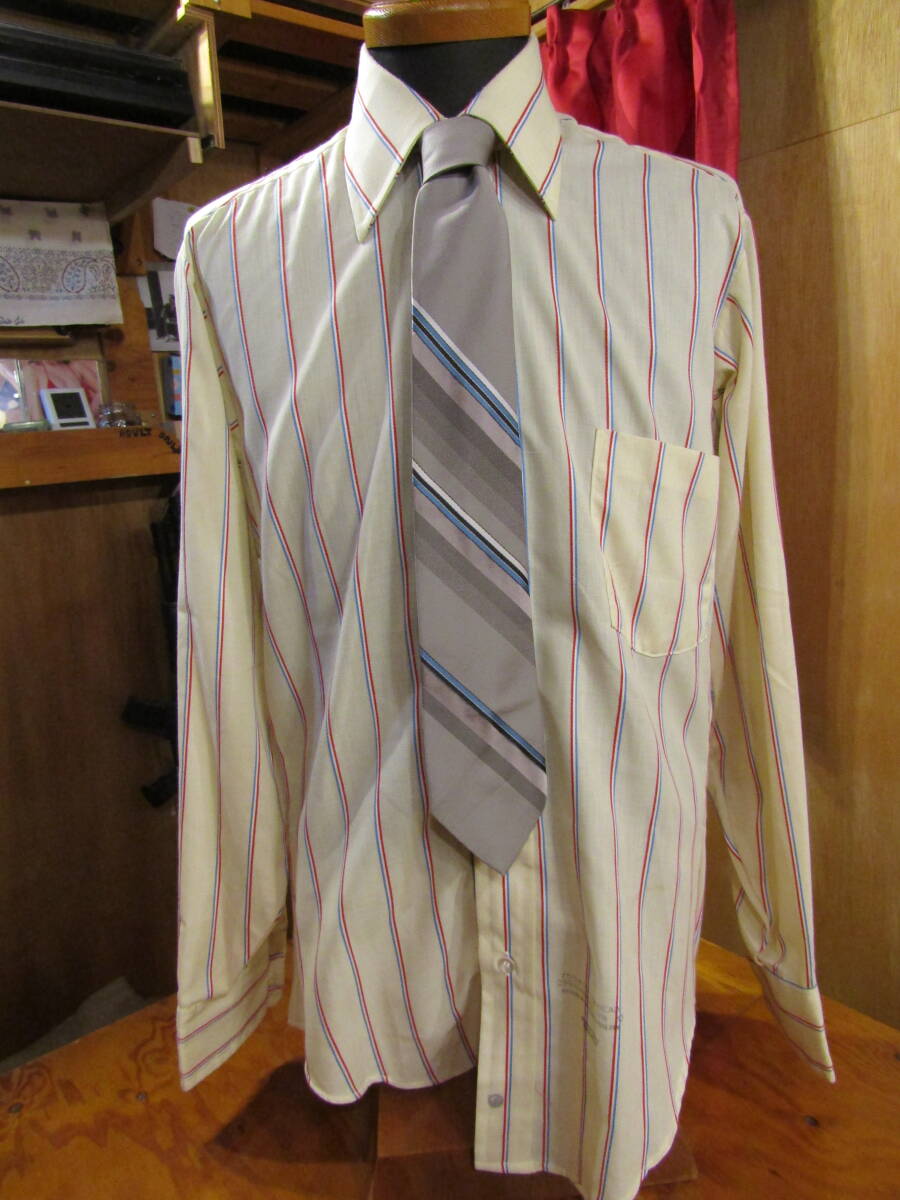 Sears黒タグ GoldenComfort長袖シャツ 同メーカーネクタイ付き拍卖