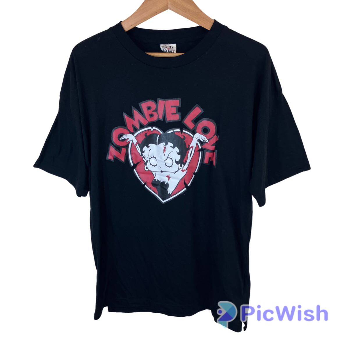 Betty Boop ベティブープ ベティちゃん ladies レディース ビッグサイズ シルエット オーバーサイズ キャラクター free ブラック拍卖