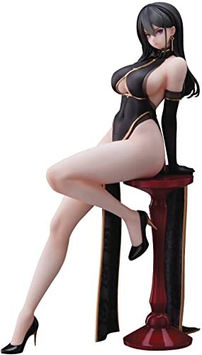 【中古】ハヤブサイラスト『黒チャイナさん』 ノンスケール PVC&ABS製 塗装済み 完成品フィギュア ブラック 全高約250mm 45896427拍卖