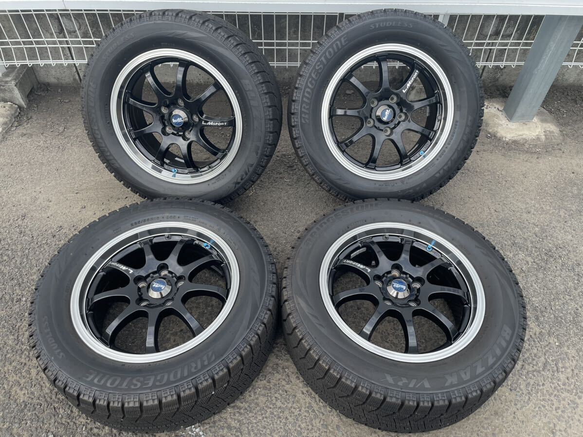 【バリ溝】アリスト装着品 レアマイスターLM SPORT 1670+45 5-114.3 BS VRX 225/55R16 宅配不可拍卖