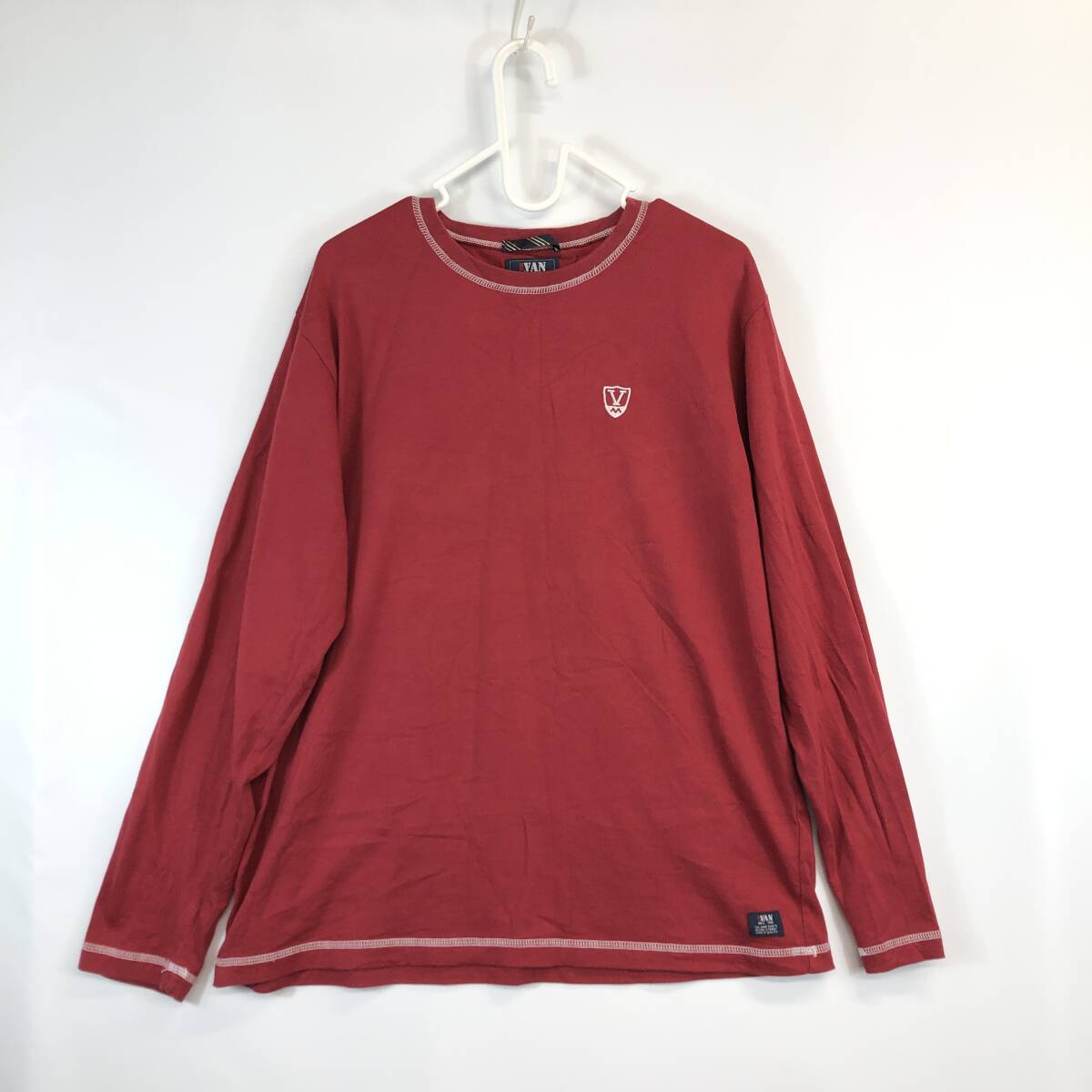 MR.VAN ミスターヴァン 長袖Tシャツ ワインレッド LLサイズ 141-3401拍卖
