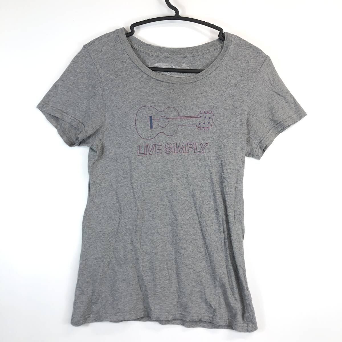 USA製 パタゴニア Patagonia オーガニックコットン 半袖Tシャツ グレー系 レディースXSサイズ LIVE SIMPLY拍卖