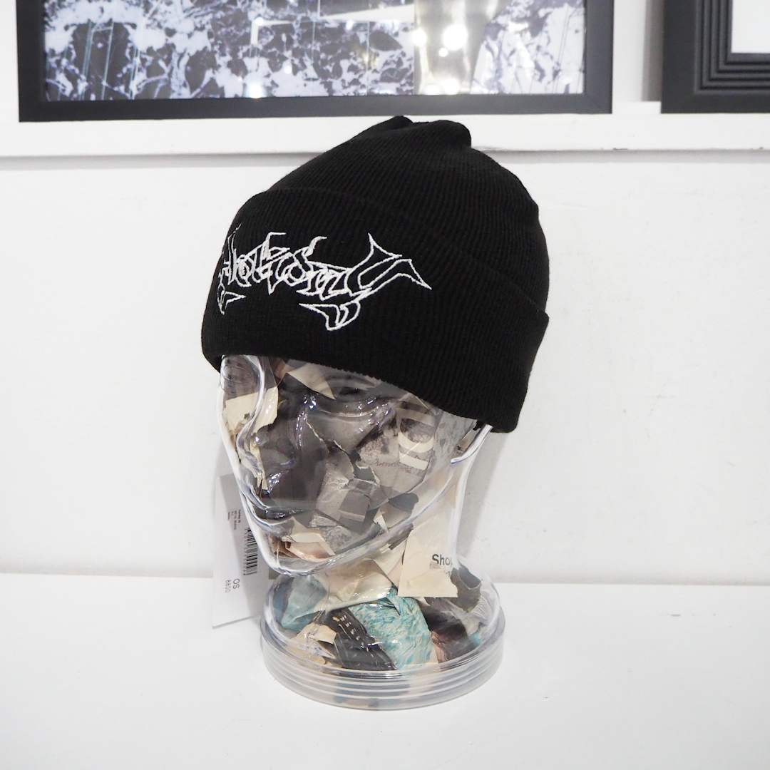 新品 定価8800円 ホリデイ 23aw 秋冬 ロゴ & メタル 刺繍 ビーニー 黒 ブラック メンズ レディース F ニット帽 HOLIDAY ブロックハンプトン拍卖