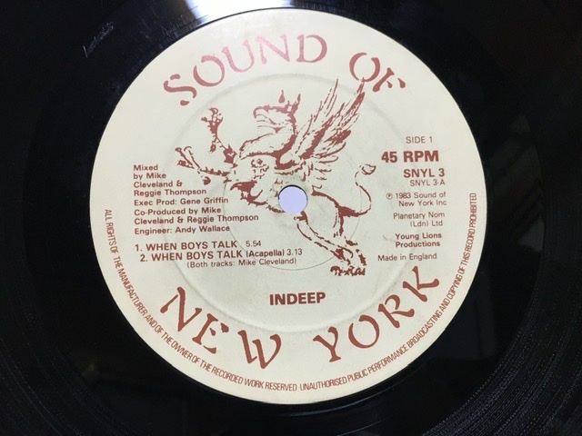 INDEEP WHEN BOYS TALK 12inch インディープ 拍卖