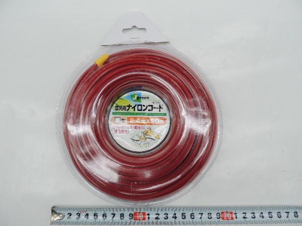Jグリーン 草刈用ナイロンコード 口型 赤 2.4*50m NCR-50 JAN 4989125160461 くさかりよう ないろんこーど 取替コード 草苅用拍卖