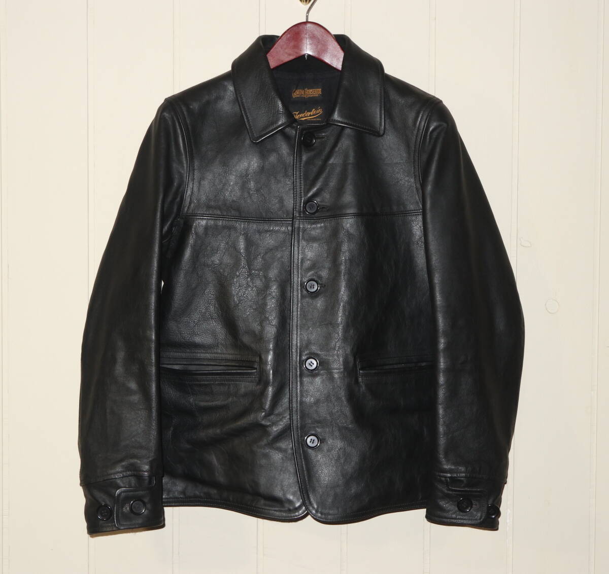 美品 TENDERLOIN テンダーロイン 茶芯 T-HIDE XS / ホースハイド ティーハイド レザージャケット カーコート レザー拍卖