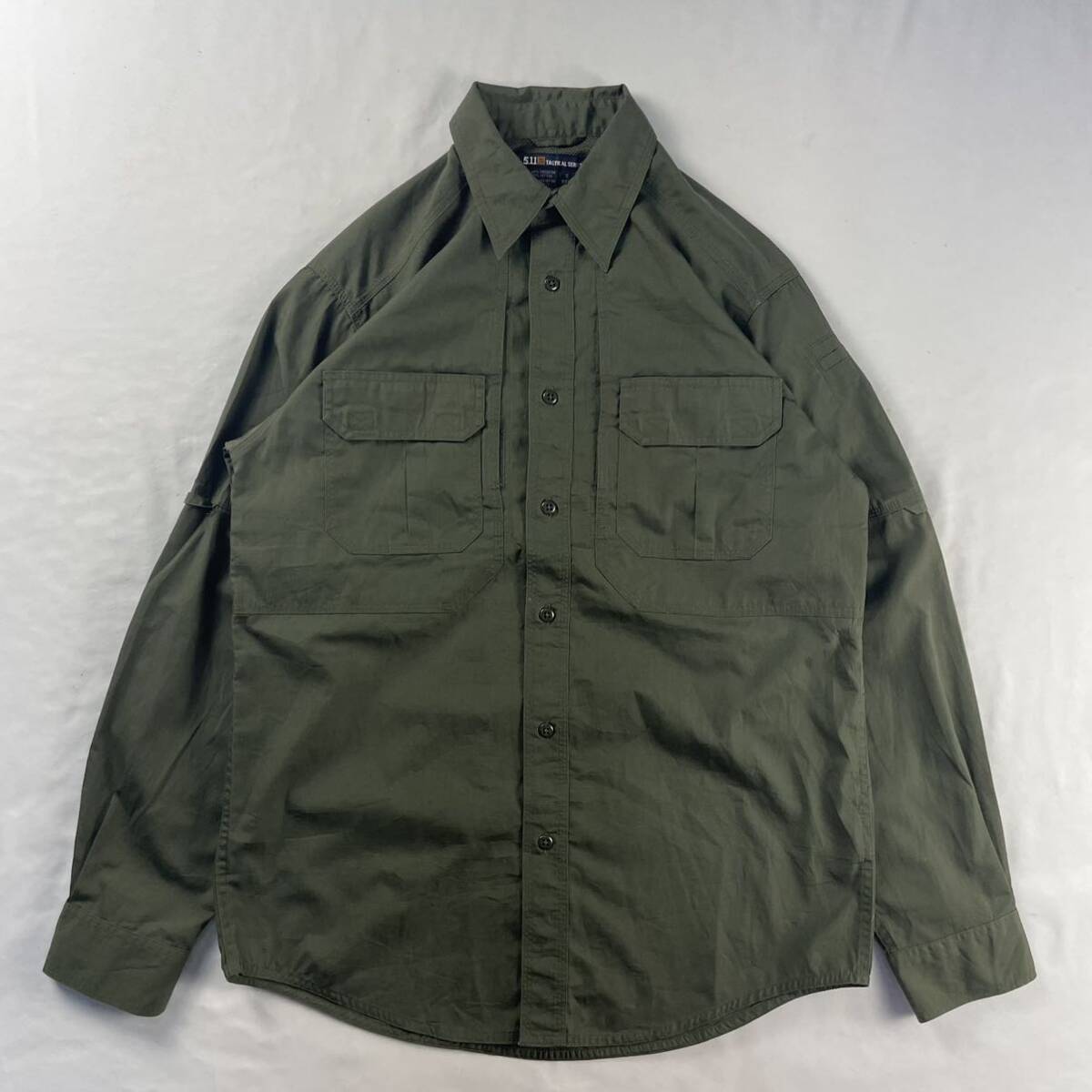 US Vintage 5.11 TACTICAL SERIES ポリエステル65% コットン35% タクティカルギア ミリタリー 軍 ギミック アウトドア デザインシャツ拍卖