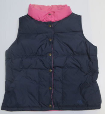 UVE89ラルフローレンRALPH LAURENポロPOLOアメリカ古着ダウンベストMリバーシブル紺系xピンク系ナイロン アウトドア オールド&レトロ拍卖