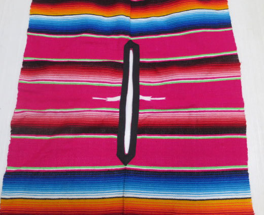 USE72メキシカンラグunknownブランケットMexicoインディアン敷物ポンチョ ネイティブ ビンテージ センターダイヤマルチカラー拍卖