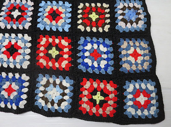 USE3ラグunknownハンドメイド編込み70'sオールドragレトロ拍卖