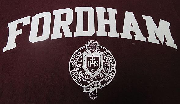 UST94チャンピオンtシャツchampionアメリカ古着カレッジTシャツSアズキ系s小豆系FORDHAMオールド&レトロ拍卖