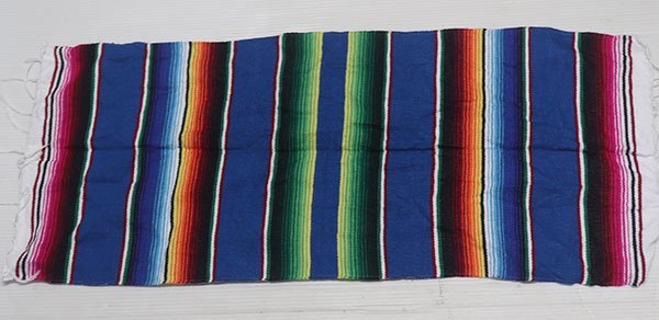 SE71アメリカ古着メキシカンMEXICANラグRAGサロペット敷物インテリア雑貨ビンテージ/レインボー約84cmx約37cmオールド&レトロ拍卖