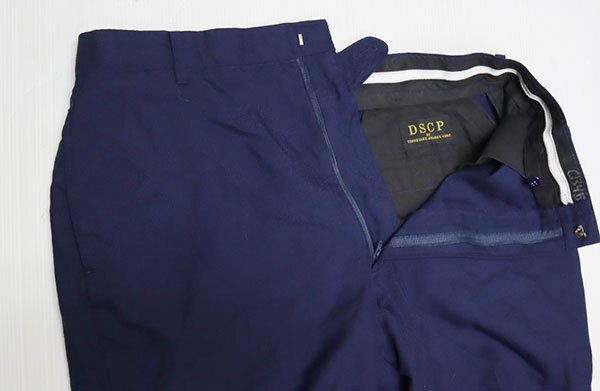 MP5米軍実物USAFアメリカ古着チノパンツ紺系DLAミリタリーパンツTROUSERSスラックスパンツNAVYユーティテーパンツ35オールド&レトロ拍卖