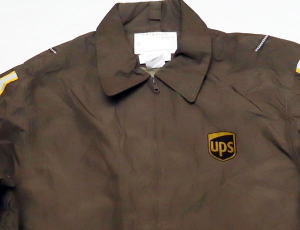 NJ94ユナイテッド・パーセル・サービスUPSアメリカ古着ナイロンジャケット茶系ワークジャケットMビッグサイズ/アウトドアジャケット拍卖