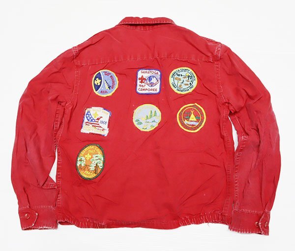 CJ78ボーイスカウトアメリカBSAアメリカ古着アメリカ製ドリズラージャケット60’Sビンテージ赤系スウィングトップ三角タグTALONタロン綿100拍卖