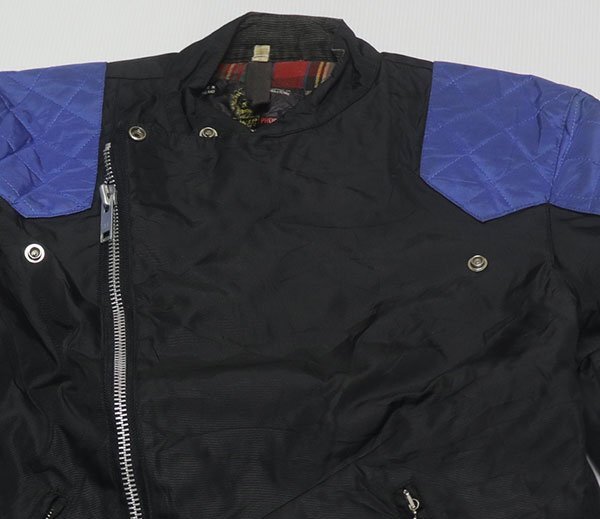 NJ58ベルスタッフBELSTAFFイギリス古着イギリス製ナイロンジャケットOUTLAWアウトロー80’Sビンテージ42ダブル英国製ライダースジャケット拍卖