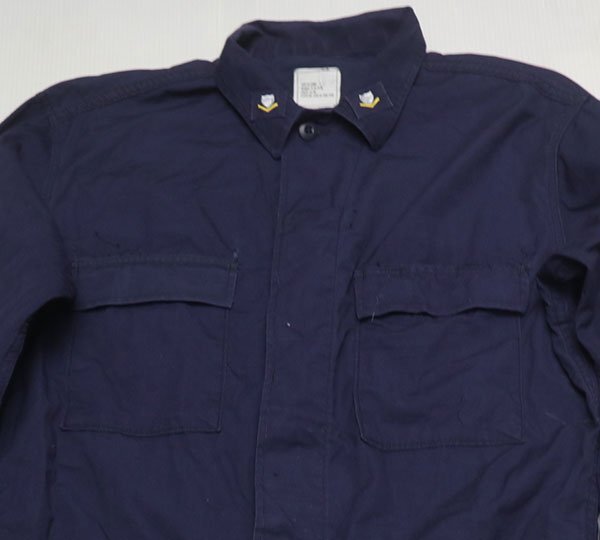 MJ78米軍実物USCGコーストガード沿岸警備隊アメリカ古着ファティーグジャケット42ビッグサイズ紺系ミリタリージャケットNAVYリップストップ拍卖