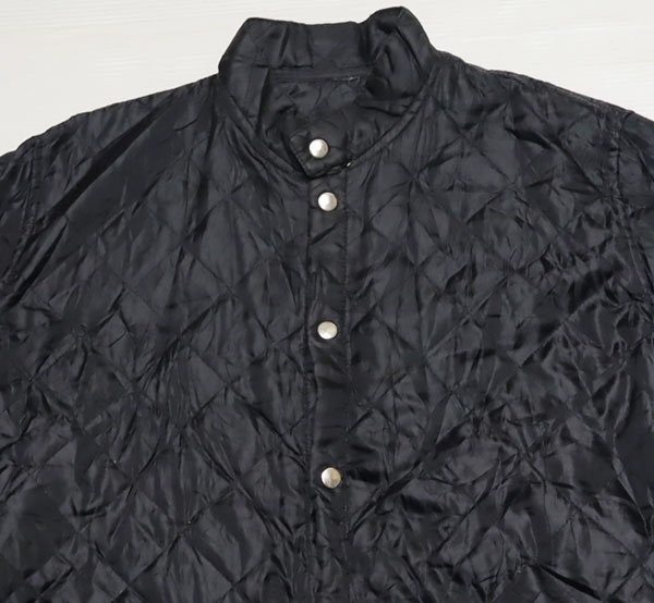 NJ15ベルスタッフBELSTAFFイギリス古着ナイロンジャケット黒系ライナージャケット薄中綿入りキルテングLビッグサイズ/オールド&レトロ拍卖