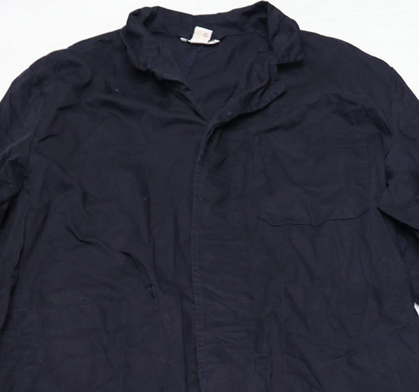 CJ44カバーオールUNKNOWNアメリカ古着エンジニアコート濃紺系ワークジャケット42ビッグサイズ/コットンジャケット/ユニホーム/オールド拍卖