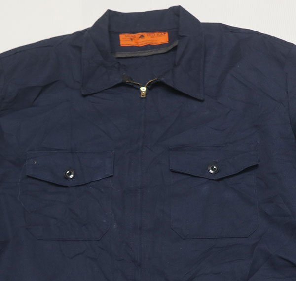 CJ18レッドキャップREDKAPアメリカ古着アメリカ製ワークジャケット70’Sビンテージ紺系ドリズラージャケット50ビッグサイズ2ポケットTALON拍卖