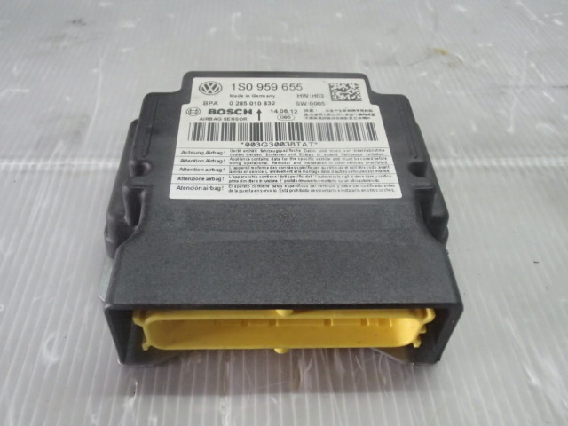 【2633】平成24年式 DBA-AACHY フォルクスワーゲンアップ CHY エアーバックコンピューター 1S0 959 655 棚A2-61拍卖