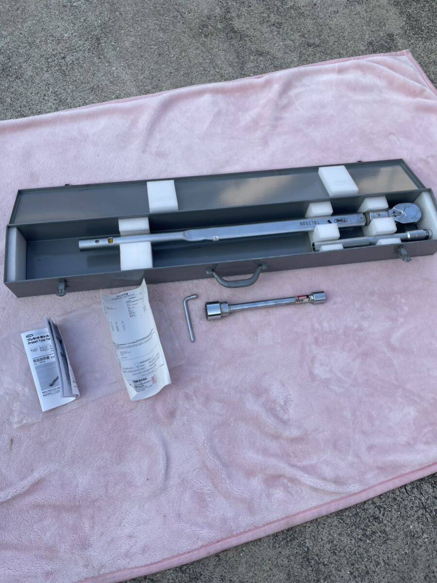 TONE トネ プレセット形トルクレンチ T6L700N エクステンションバー EX-60-300 19.0mm ソケット38おまけ トルクレンチ 専用ケース付き拍卖