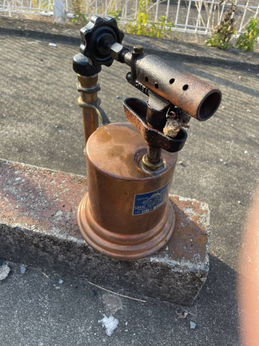 希少 SAKAE SEIKI トーチバーナー GS-1 トーチ SAKAEFUJI サカエ富士 昭和レトロ アンティーク オブジェ 日本製 現状売り切り拍卖
