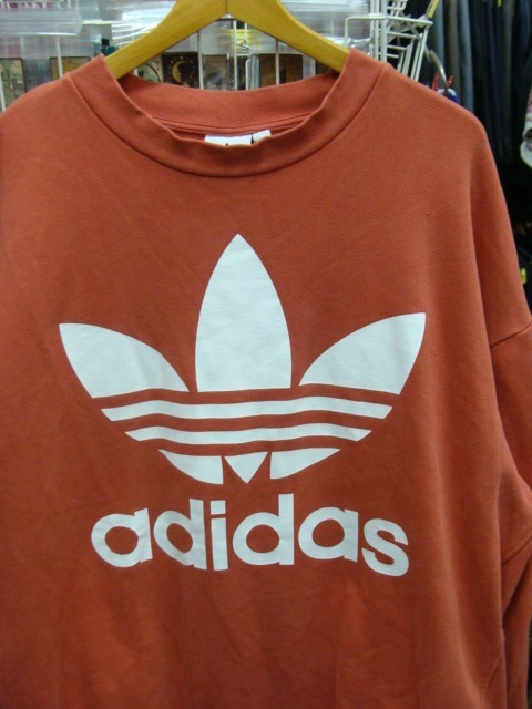 【使用感強め】adidas アディダス トレフォイル トレーナー スウェット 赤系 (XO) 拍卖