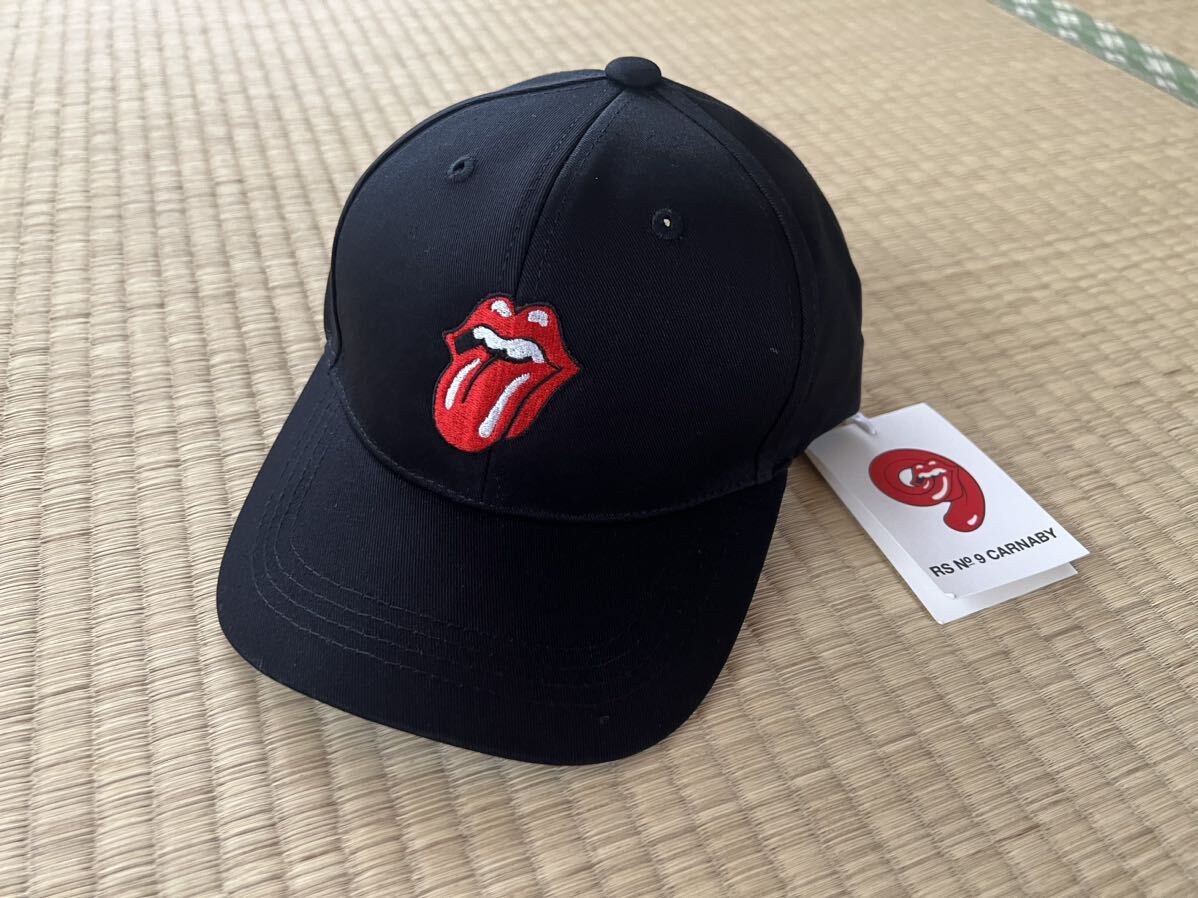 完売 Rolling Stonesローリングストーンズ 原宿 NO.9 CARNABY カーナビー 限定 ベースボールキャップ 帽子 ブラック ベロマーク拍卖