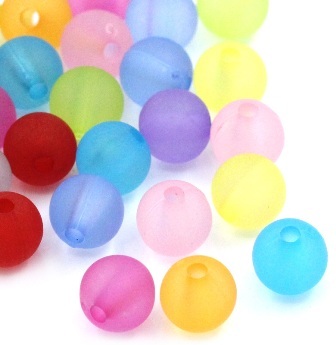 カラフル アクリルビーズ50個入ビーズプラスチックビーズプラビーズ ミックスアソート6mm拍卖