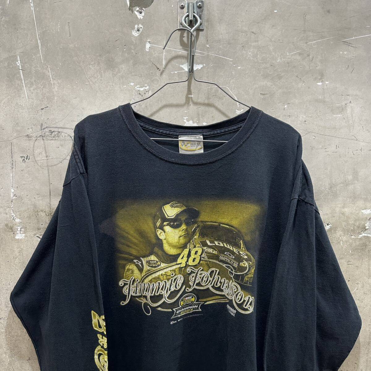 US古着ナスカー ジミージョンソン NASCAR ロンティー ロンT 袖プリント拍卖
