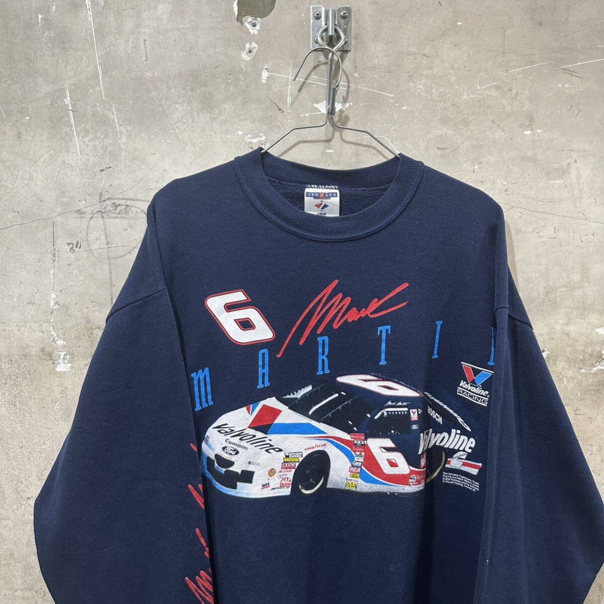 90sUSA製古着ナスカー マークマーティン スウェット トレーナー拍卖