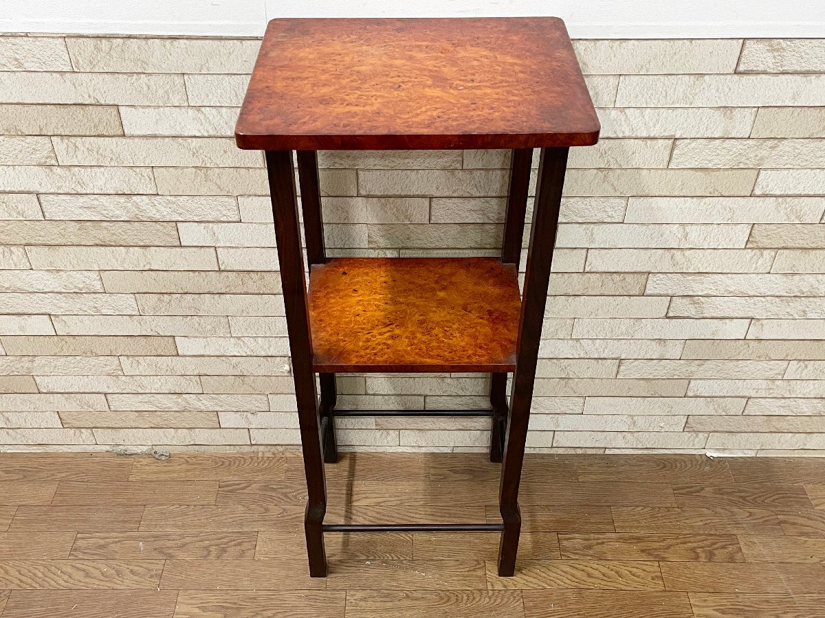 花梨 電話台 花台 飾り台 サイドテーブル コンソール シェルフ 玉杢 瘤杢 玉杢 泡杢 天然木 インテリア (畑176)拍卖