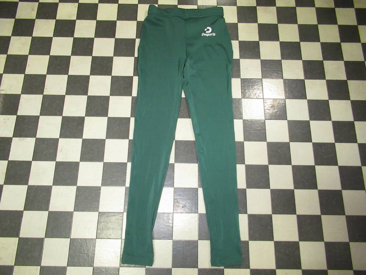 ★Desporte/デスポルチ★美品 日本製 M ロングインナータイツ グリーン拍卖
