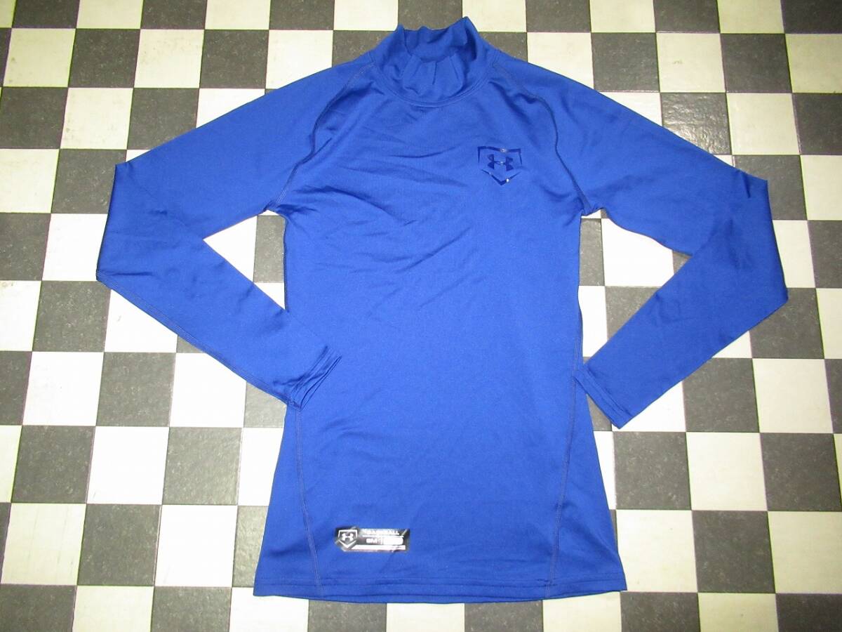 ★アンダーアーマー★美品 SM UAヒートギアコンプレッションステルスLSモック ブルー拍卖