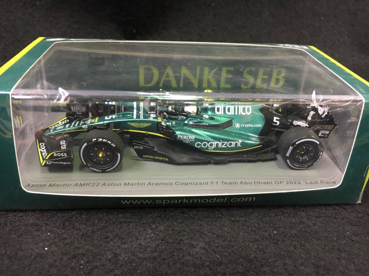 ●値下げ●未開封●スパーク 1/43 アストンマーチン アラムコ コグニザント AMR22 2022 F1 アブダビGP #5 S.ベッテル ラストレース S8552拍卖