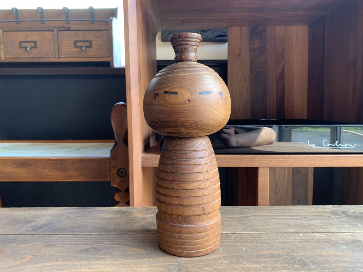 A0926-05★山中三平 こけし 創作こけし 伝統工芸 民芸品 置物 25cm拍卖