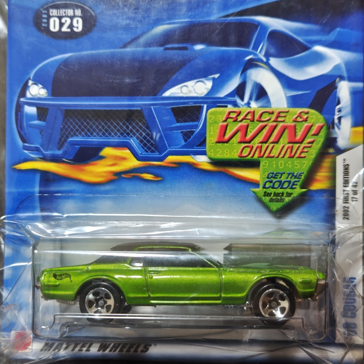 ホットウィール Hot Wheels クーガー 1968 2002年発売品 未開封品 長期暗室保管品 ミニカー拍卖