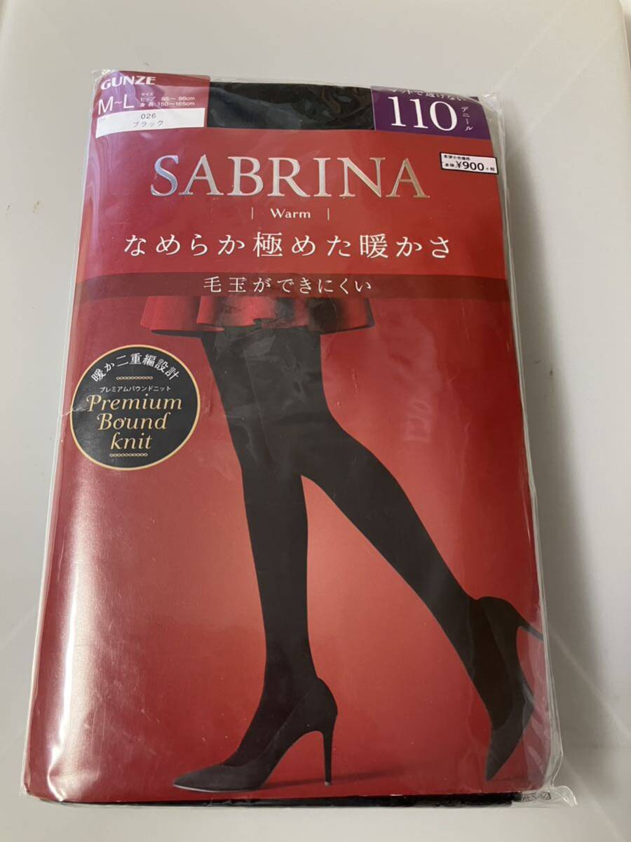 gunze sabrina warm なめらか極めた暖かさ 110デニール タイツ ブラック グンゼ サブリナ tights 毛玉ができにくい 黒 プレミアム 肌触り拍卖